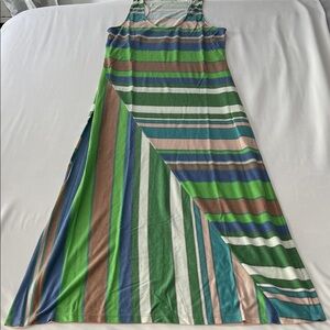 W118 by Walter Baker Striped Racer Back Maxi Dress